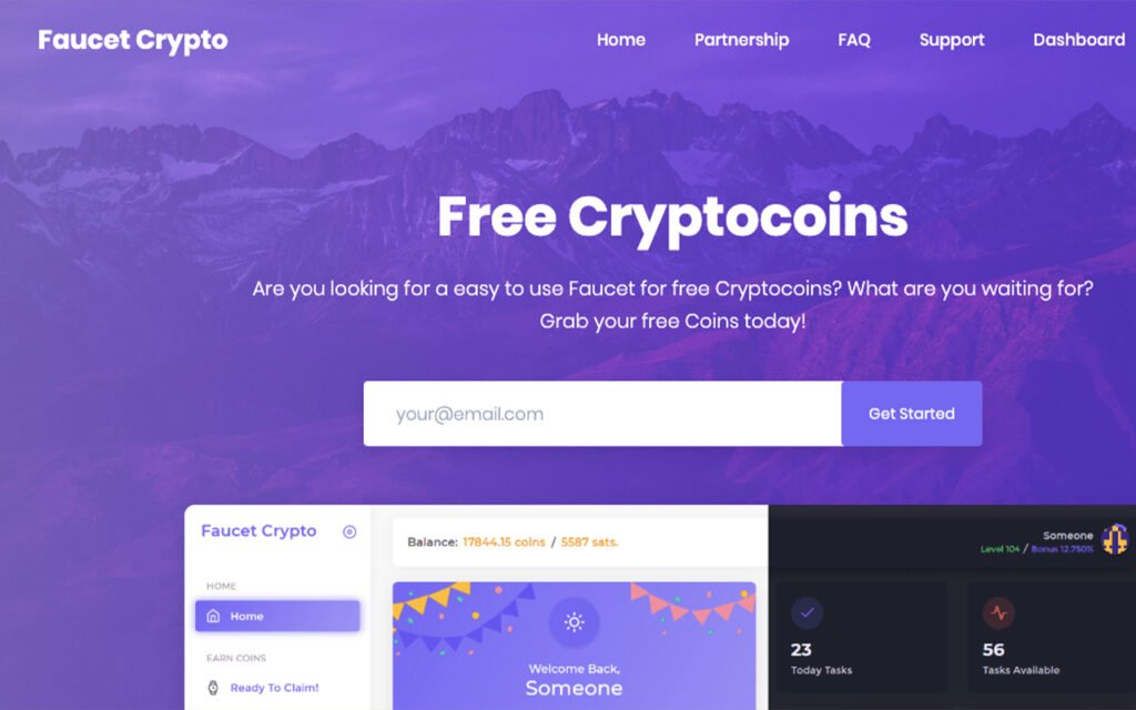 FaucetCrypto: gana criptomonedas gratis